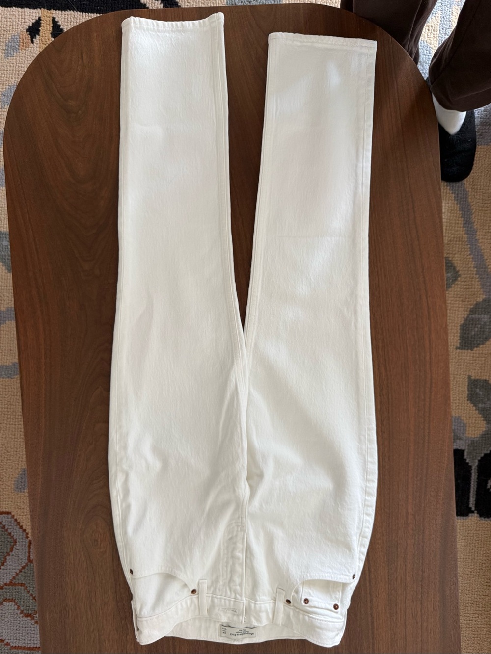 Abercrombie & Fitch White Straight-Leg Women's Jeans
